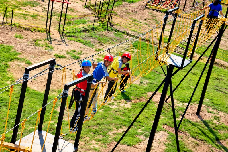 A wide view of the Marvel Adventures activity park