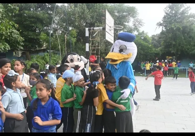 Mascot Characters Hug