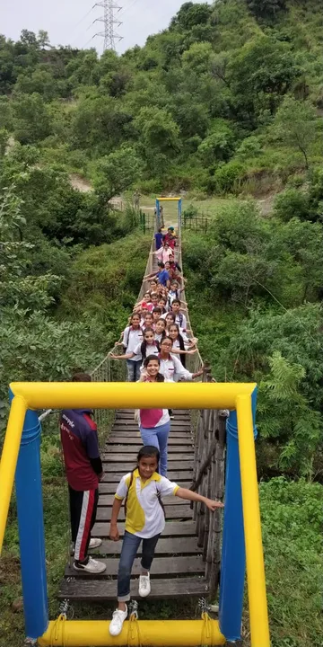 Students on an adventure activity